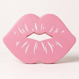 🔺️NWOT Pink Double Sided Wooden Lips Tabletop Decor